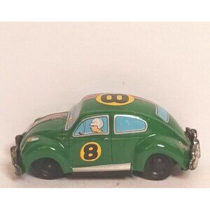 Tintoys Volkswagon VW #8 Beetle Friction Drive Worn Some Vintage Green Japan